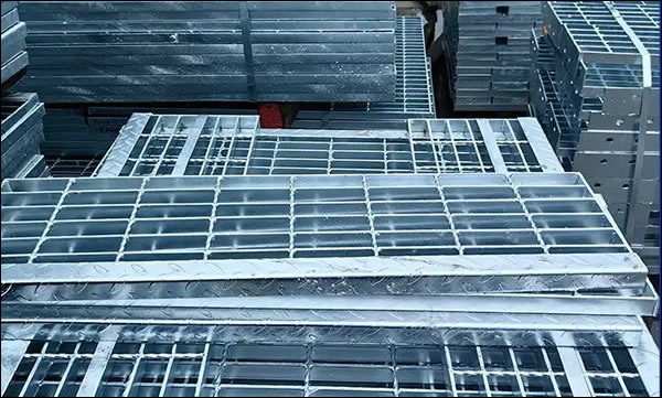 Mild steel galvanised pedestrian grating 25mmx 5mm x 10mm