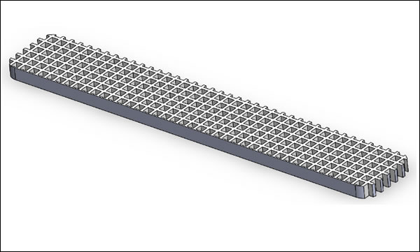 Aluminium Walkway Grating 900 x 200mm mesh 20 x 20 x 25mm