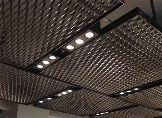 Facade and ceiling decoration expanded metal grating panels